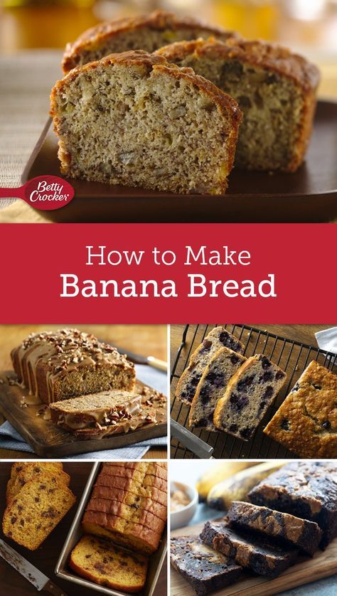 Betty Crocker Banana Bread Recipe, Betty Crocker Banana Bread, Amish Friendship Bread Starter Recipes, What To Bake, Perfect Banana Bread, Vegan Banana Bread Recipe, Classic Banana Bread, Peanut Butter Banana Bread, Banana Dessert Recipes