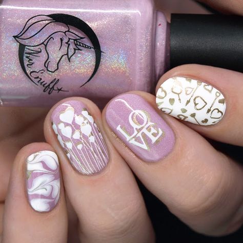 What's Up Nails B041 Season of Love Stamping Plate Review >> Nail Polish Society Stamped Nails, Nagel Stamping, Nails Holiday, Up Nails, Season Of Love, Nail Art Stamping Plates, Picture Polish, Nail Stamping Plates, Pink Nail