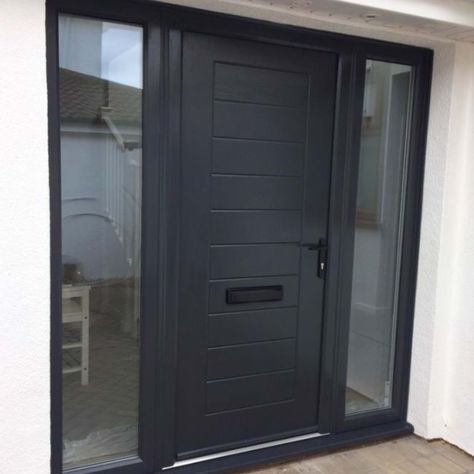 Check out a recent installation in Anthracite Grey in a home in Bristol! Our Mayon door was installed by DH Frames. Get in touch today to hear more! Garden Entrance Design, Black Composite Front Door, Bicycle Planter Ideas, Black Composite Door, Craftsman Style Front Doors, Bicycle Planter, House Entrance Doors, Composite Front Door, Traditional Front Doors