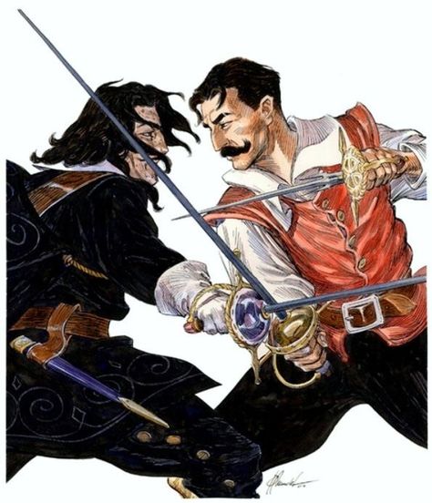 Duelist Character Art, Victorian Swordsman, Swordfighting Reference, Pirate Art, Character Design Male, Balboa, Dnd Characters, Drawing Poses, Character Portraits