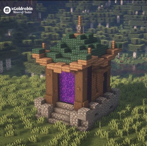 Minecraft Portal, Nether Portal, Cottage Minecraft, Minecraft Japanese, Cottagecore Minecraft, Minecraft Banner Designs, Minecraft Farm, Minecraft Pictures, Cute Minecraft Houses