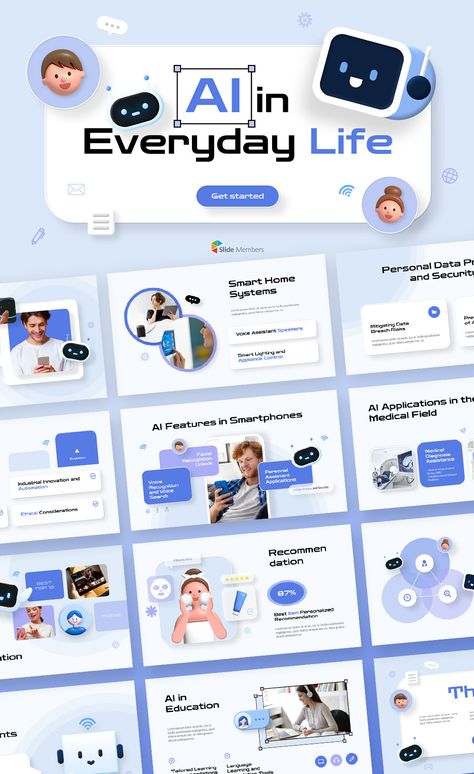Pitch Deck Design Templates. #SlideMembers #Pitchdeck #AI #Robot #Chatbot #ChatGPT #Tech #IT #Lifestyle #Daily #Applications #Value #Advancements #Utilizing #Algorithms #Personalized #Smart #Home #Systems #Assistant #Smartphone #Socialmedia #Recommendation #Appliance #Future #Innovation #Data #Portfolio #Investor #Professional #Background #Layout #Slide #Design #Multipurpose #Proposal #BestPPT #PPT #PPTdesign #freepresentation #Presentation #Templates #PowerPoint #Investordeck #PPTdeck #freePPT Data Portfolio, Pitch Deck Design, Future Innovation, Powerpoint Inspiration, Powerpoint Infographic, Theme Illustration, Home Systems, Professional Background, Background Layout