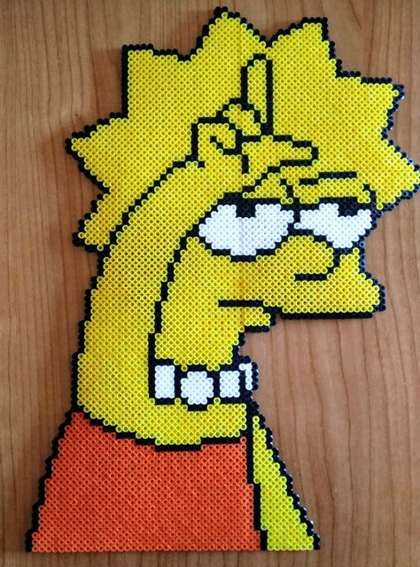 Garfield Perler Bead Patterns, Easy Perler Bead Patterns, Easy Perler Beads Ideas, Simpsons Art, Hama Beads Design, Perler Bead Templates, Perler Crafts, Diy Perler Bead Crafts, Beads Ideas