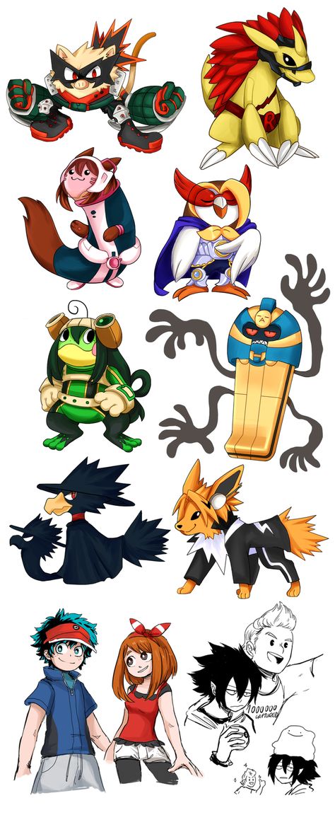 Pokémon X and Y Pokémon Sun and Moon cartoon fictional character clip art fiction Mha X Pokemon, Pokémon Heroes, Pokemon Crossover, Moon Cartoon, Fandom Crossover, Pokemon Memes, My Hero Academia Memes, Boku No Hero Academia Funny, Cartoon Crossovers