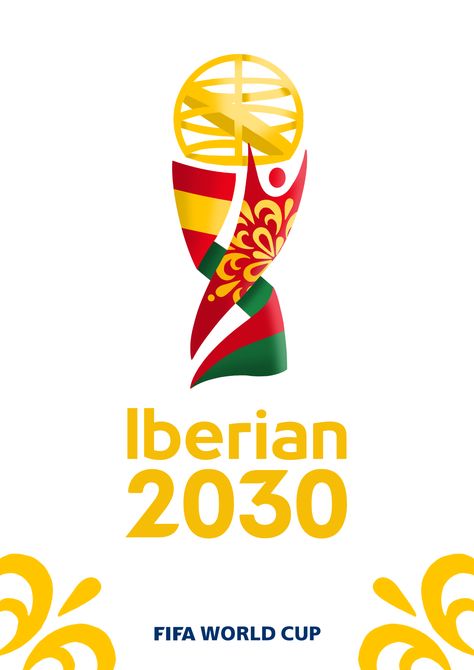 A fanmade logo about the 2030 cup, possible in Portugal and Spain Premier League Logo, World Cup Logo, Logo Football, Cup Logo, Sports Jersey Design, Soccer Logo, Football Teams, Sports Logos, Football Poster