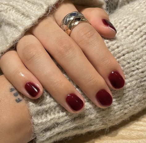 Short Red Nails, Cherry Nails, Casual Nails, Pretty Gel Nails, Soft Nails, Jelly Nails, Minimalist Nails, Dream Nails, Classy Nails