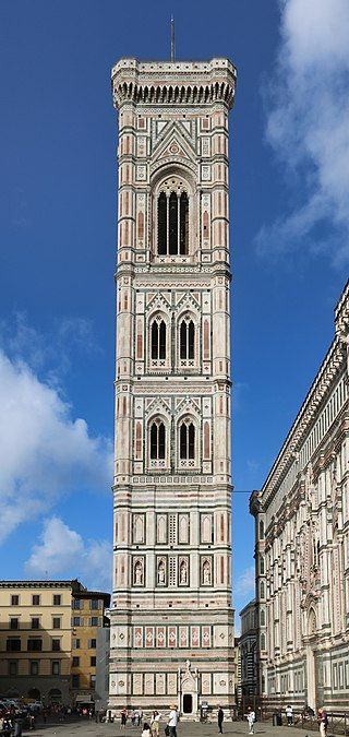 Florence - Campanile - Category:Exterior of Giotto's Bell Tower - Wikimedia Commons Florence Cathedral, Duomo Florence, Late Middle Ages, In His Time, Bell Tower, Italian Painters, Amazing Buildings, Wikimedia Commons, Middle Ages