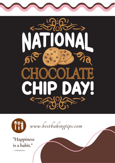 Happy National Chocolate Chip Day! Who doesn’t love the sweet, delicious taste of chocolate chips? #NationañChocolateChipDay #Chocolate Baking Quotes, T Love, Day Quotes, Social Media Pages, Chocolate Chips, The Sweet, Delicious Recipes, Quote Of The Day, Chocolate Chip