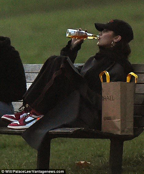 A Park, Bella Hadid, Park Bench, Cider, A Woman, Bench, Beer