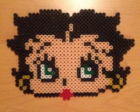 Betty Boop for Sally Betty Boop Perler Bead Pattern, Diy Bottle Cap Crafts, Melt Beads, Perler Pattern, Hamma Beads Ideas, Pokemon Perler Beads, Perler Ideas, Easy Perler Beads Ideas, Lucky Duck