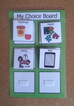 Choice Boards Special Education, Visual Choice Board, Choice Boards Kindergarten, Choice Boards Preschool, Preschool Visuals, Asd Visuals, Sped Visuals, Asd Classroom, Reminder Board