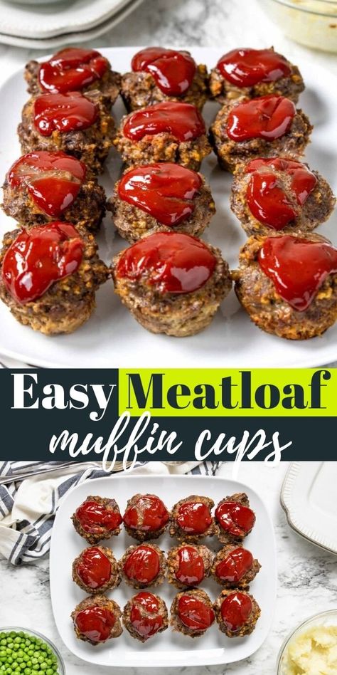 Muffin Pan Meatloaf, Easy Meatloaf Muffins, Individual Meatloaf, Meatloaf Cups, Meatloaf Muffins Recipe, Ground Beef Meatloaf, Muffin Cups Recipes, Beef Meatloaf, Meatloaf Muffins