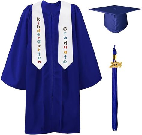 GraduatePro Kindergarten Graduation Cap and Gown Stole Package Graduation Gown And Cap, Kindergarten Graduation Party, Graduation Photo Props, Graduation Sash, Graduation Cap And Gown, 2023 Year, Kids Graduation, Graduation Gown, Graduation Stole