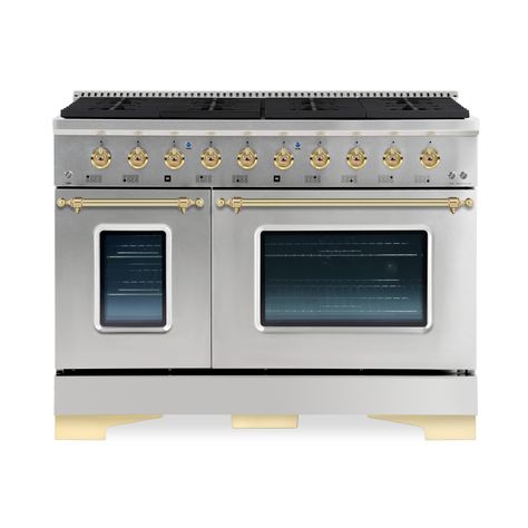 Hallman Classico Series Range Gas, Freestanding Range, Cooking Products, Stainless Steel Backsplash, Convection Cooking, Induction Range, Dual Fuel Ranges, Brass Trim, Stainless Steel Oven