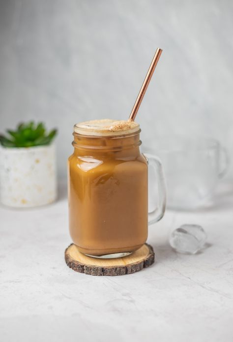 Iced Brown Sugar Oat Milk Shaken Espresso Oat Milk Shaken Espresso, Glass Of Coffee, Cold Oats, Homemade Starbucks, Simple Sugar Syrup, Shaken Espresso, Make Brown Sugar, Brown Sugar Syrup, Decaffeinated Coffee