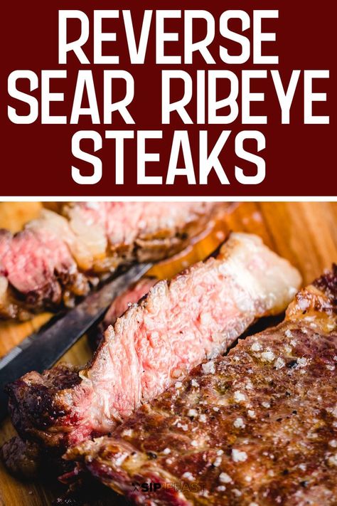 Cooking a perfect ribeye steak is easier than you think! The reverse sear method cooks steak at the right temperature, turning it tender and juicy every single time. #steak #ribeye #reverseseared #dinner Perfect Ribeye Steak, Steak On The Stove, How To Cook Ribeye, Steak Ribeye, Boneless Ribeye Steak, Cooking Ribeye Steak, Delicious Steak, Dinner Favorites, Netflix Codes