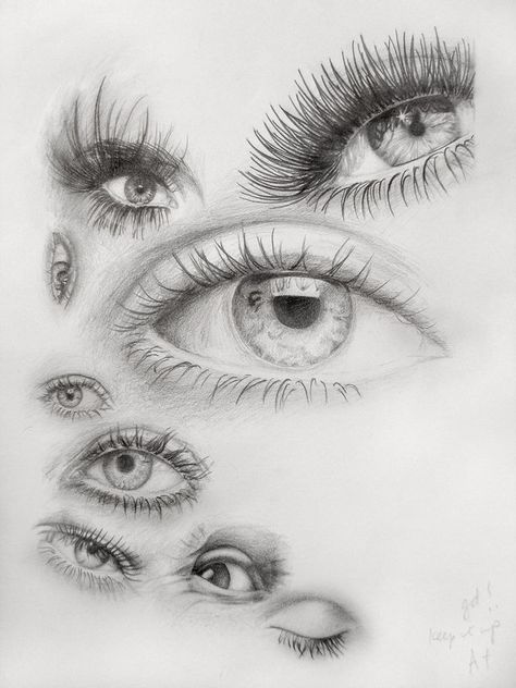 Eyes by Darksorceror on deviantART Drawn Eyes, Pencil Drawings Tumblr, Eye Drawings, People Drawings, Crying Eyes, Pencil Drawings Of Girls, Art Faces, Eyes Artwork, Eye Sketch