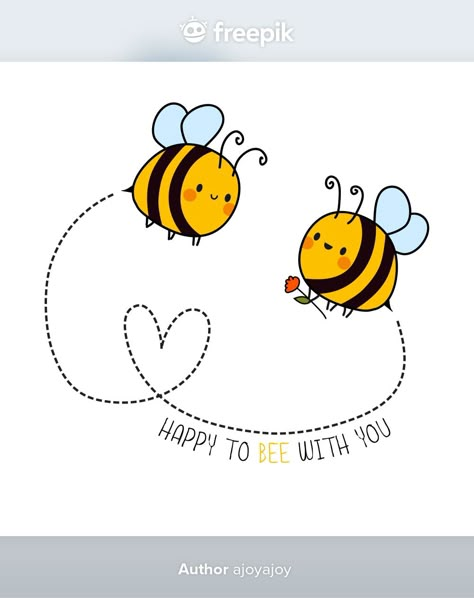 Sunshine Doodle, Cute Drawings For Him, Honey Illustration, Snoopy Drawing, Drawings For Him, Valentine Drawing, Bee Icon, Bee Valentine, Honey Logo