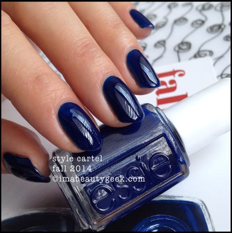 Essie Swatches, Winter Nail Polish, 2014 Style, Navy Nails, Essie Nail Colors, Essie Polish, Navy Blue Nails, Fall Colours, Different Nail Designs