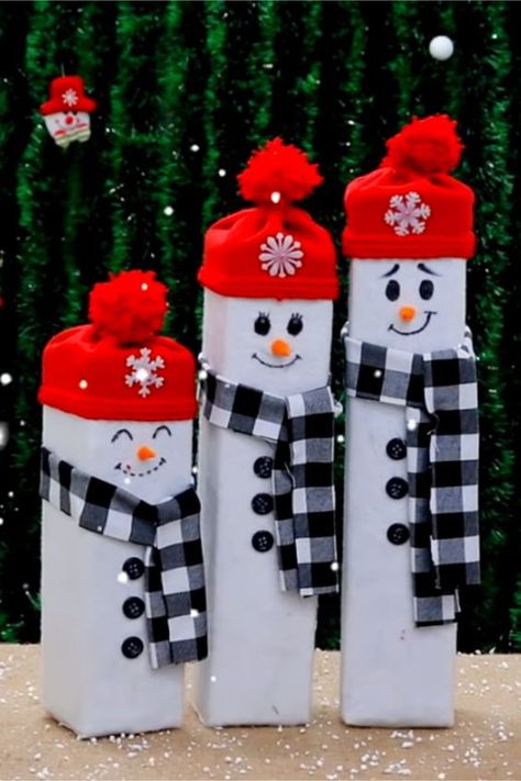 Diy Snowmen, Snowman Crafts Diy, Christmas Craft Show, January Crafts, Easy Holidays Crafts, Christmas Craft Ideas, Diy Santa, Christmas Crafts For Adults, Winter Decorations