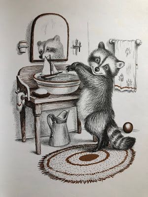 the marlowe bookshelf Racoon Illustration, Raccoon Drawing, Garth Williams, Moon Full, Margaret Wise Brown, Baby Tattoos, Art Courses, Racoon, Vintage Children's Books