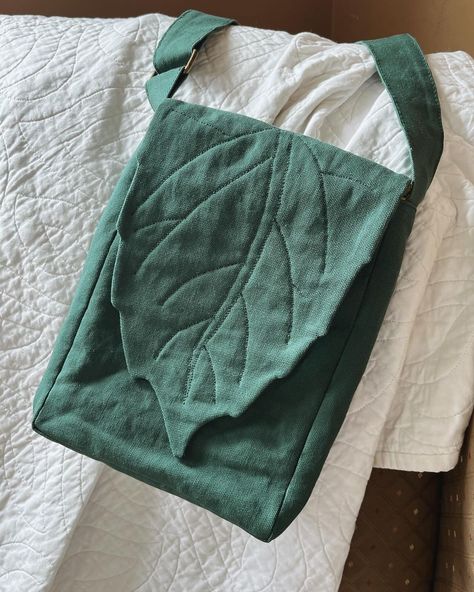 esther | A leaf satchel for my friend. This one I made out of cotton canvas. I want to experiment more with interfacing and such to make a more… | Instagram