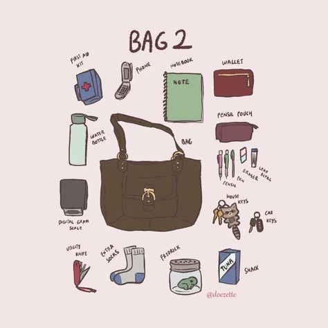 Day 3 - What's in my bag? #Oceptember ♡ Did you guess correctly? If not what were your assumptions? ♡ I had a lot of fun drawing this even though did a lot more than I should have. Drawing items in a simplistic way makes me feel happy ♡ ♡ #OC #digitalart #OCeptember2024 #Oceptemberday3 #whatsinmybag #originalcharacter #pink #cuteart Whats In My Ocs Bag, What's In My Bag Drawing, Drawing Items, Bag Drawing, Mumbo Jumbo, What's In My Bag, Inside My Bag, Drawing Bag, In My Bag