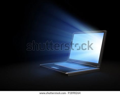 Glowing Laptop Screen Dark Room Stock Illustration 91898264 Laptop Screen, Big Ideas, Dark Room, Computer Screen, Image Illustration, Stock Illustration, Every Day, Laptop, Computer