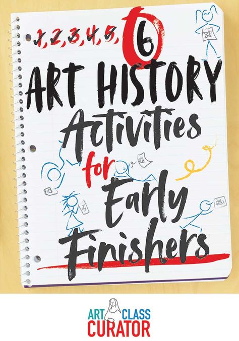 Art History Activities, Early Finisher Activities, Freetime Activities, Classe D'art, Art Teacher Resources, Art History Lessons, Activities For Students, Middle School Art Projects, Early Finishers Activities