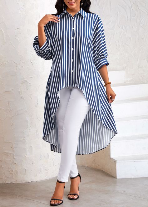 Stiching Styles, Shirt Collar Blouse, Elegant Shirt Dress, Cotton Suit Designs, Blouses Vintage, Trendy Tops For Women, Evening Dresses Plus Size, Beautiful Dress Designs, Ladies Tops