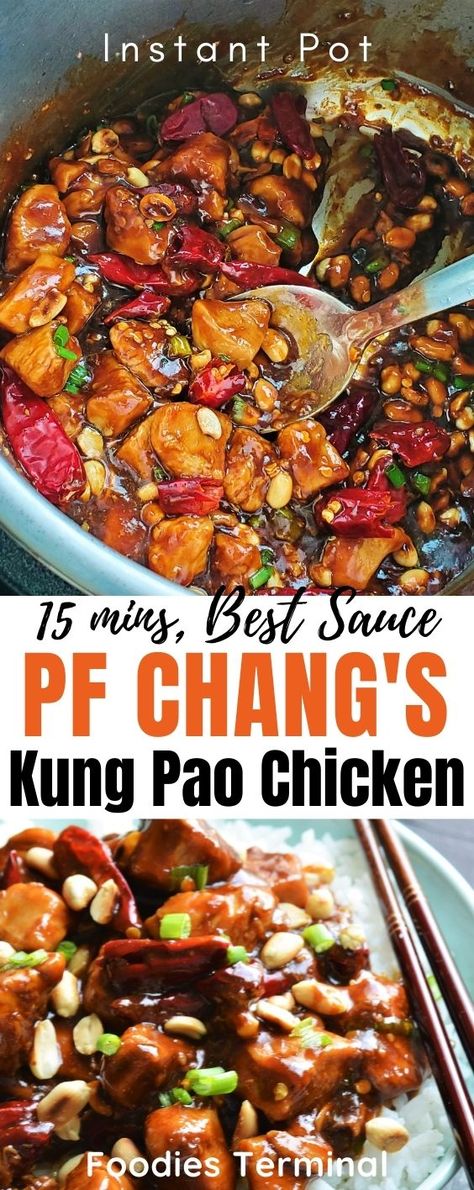 Kung Pao Sauce, Kung Pao Chicken Recipe, Homemade Chinese Food, Asian Dinner Recipes, Pf Changs, Spicy Chicken Recipes, Healthy Chicken Recipes Easy, Chinese Cooking Recipes, Instant Pot Recipes Chicken