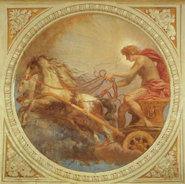 Helios' Chariot Greek Titans, Greece Mythology, Goddess Aesthetic, Greek Gods And Goddesses, Greek Mythology Art, Greek And Roman Mythology, Roman Mythology, Mythology Art, Greek Art