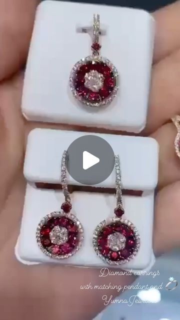 Fine Custom Jewelry on Instagram: "Diamond Earrings, hoops with rubies, with matching pendants and rings. Which one do you like? 
Available in white gold, yellow gold or rose gold. .

 Order Yours Now: 919-449-0900 or DM 
@yumnajewelers Location: @triangletowncenter #yumnajewelers #triangletowncenter #triangletowncentermall #raleigh #raleighnc #durhamnc #wakeforest #apexnc #wakeforestnc #gemstonejewelry #greensboronc #carync #jewelry #bracelets #gold #diamond #diamonds #ruby #luxury #rosegold #customjewelry #cartier #viral #fyp #trending #danglingearrings #gemstonependant #birthdaygirl #fashionista #rubiesanddiamonds" Matching Pendants, Earrings Hoops, Jewelry Bracelets Gold, Bracelets Gold, Bracelets Gold Diamond, Ruby Diamond, Gold Yellow, Gemstone Pendant, Custom Jewelry