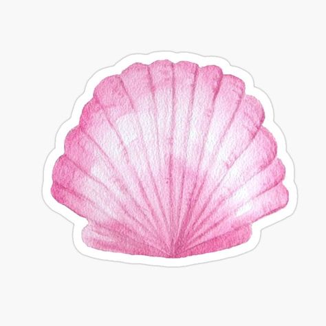 Pink Seashell Sticker Printable Stickers Aesthetic Pastel, Shell Sticker, Beach Stickers, Pink Seashell, Summer Images, Seashell Pink, Graphic Shirt Design, Iphone Ideas, Pink Images