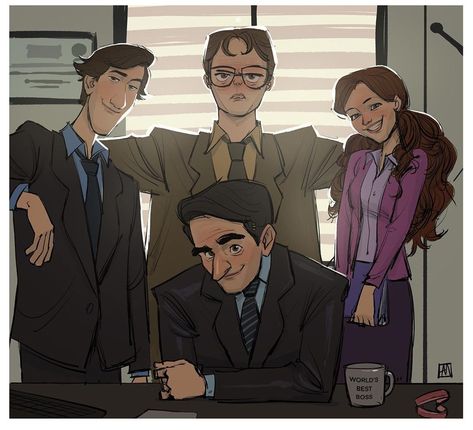 Jim X Dwight Fanart, The Office Fanart, The Office Drawing, The Office Fan Art, Office Fan Art, The Office Wallpaper, The Office Art, Best Of The Office, Office Drawing