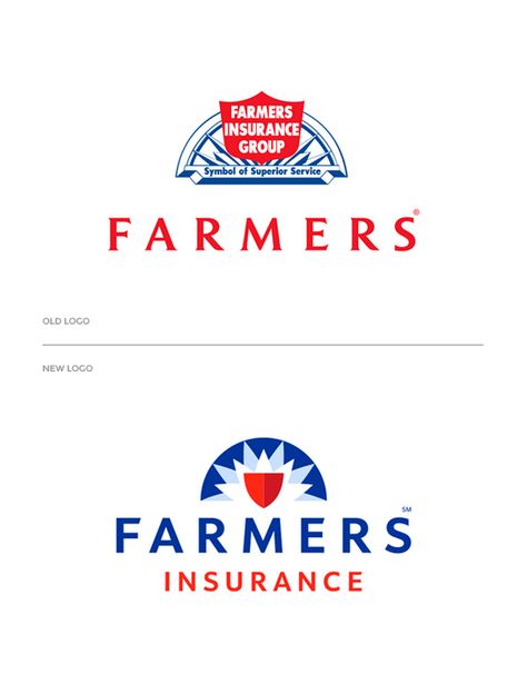 Farmers Insurance rebrands to fit a new era Progressive Insurance, Farmers Insurance, Brand Consistency, Chief Marketing Officer, Brand Refresh, Old Logo, On Logo, Company Logo Design, Brand Management