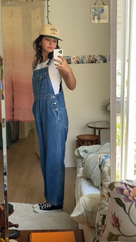 Overalls Outfit Aesthetic, Summer Outfits Alt, Summer Outfits Amazon, Summer Outfits Aesthetic Vintage, Amazon Summer Outfits, Outfits Alt, Alt Summer, Alt Summer Outfits, Aesthetic Overalls