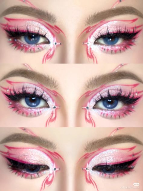 eye makeup, smokey eye, smokey eye look, xiaohongshu, douying makeup, makeup tutorial, natural makeup Magic Eyes Art, Fantasy Eye Makeup, Tutorial Natural Makeup, Eye Makeup Smokey, Makeup Smokey Eye, Fire Makeup, Smokey Eye Look, Makeup Charts, Makeup Smokey