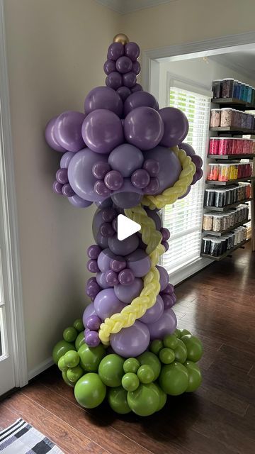 The Blooming Balloon on Instagram: "✨ I have magic hair that grows when I sing.  *Full disclosure: there were some tears, a bit of imposter syndrome and a lot of “what am I doing!?” with this one. (Also some fixing what looked like an inappropriate balloon column 🫣)   👸 This was a request out of my norm & boy was it challenging. But oh my, do I love the result! A cute little Rapunzel Tower for sweet Millie’s fifth birthday!  📢 Also, big shoutout to returning clients - I am talking to you @amandafinney.messer - I cannot express my gratitude for your continued business and trust in me. ❣️  #balloon #balloons #balloongarland #balloongarlands #balloondecor #balloontower #ballooncolumns #birthday #birthdayballoons #rapunzel #tangled #celebrate #princess" Rapunzel Tower, Rapunzel Birthday, Balloon Tower, Fifth Birthday, Rapunzel Tangled, Balloon Ideas, Imposter Syndrome, Full Disclosure, Magic Hair