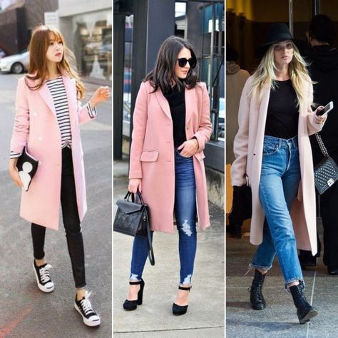 Pastel Pink Coat Outfits, Blush Coat Outfit Winter, Light Pink Overcoat Outfit, Wool Coat Pink, Pink Dress Jacket Outfit, Long Pink Coat Outfit Winter, Blush Pink Coat Outfit Winter, Dusty Pink Coat Outfit, Pink Coatigan Outfit