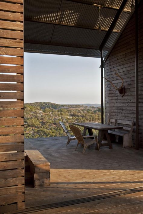 Porch House Lake Flato, Patina Metal, Shed Homes, Outdoor Rooms, The Ranch, Barn House, Ranch House, Wooden Walls, Small House