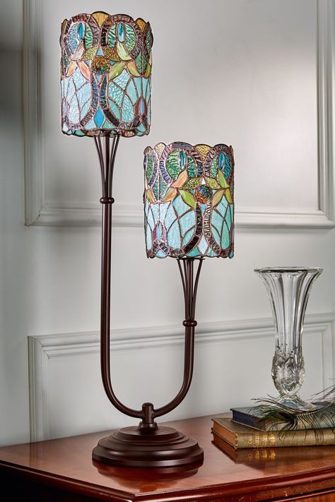 Art Nouveau Lamp, Stained Glass Table, Art Nouveau Lamps, Traditional Table Lamps, Tiffany Studios, Tiffany Art, Traditional Lamps, Glass Lamps, Traditional Table