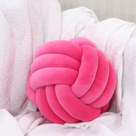 Knot Aesthetic, Aesthetic Throw Pillows, Family Room Pillows, Preppy Pillows, Pillows Pink, Pillow Ball, Initial Pillow, Pillow Bedroom, Sleeping Pillow