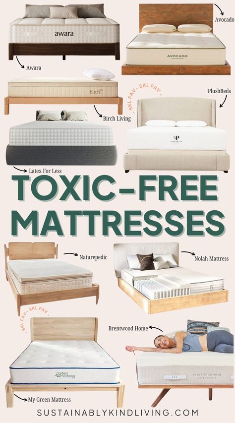 toxic free mattresses Organic Mattress, Non Toxic Home, Affordable Mattress, Green Mattress, Home Checklist, Non Toxic Living, Wool Mattress, Homemade Laundry Detergent, Cotton Mattress