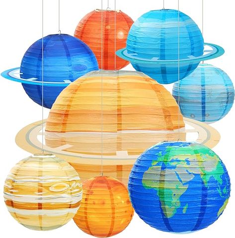 Space Paper Lanterns 8PCS Hanging Planets Lantern Out of This World Space Lanterns Solar System Galaxy Planet Earth Lanterns for Kids Outer Space Theme Party Supplies Home Decor Birthday Decorations - Amazon.com Outer Space Theme Party, Outer Space Party Decorations, Planet Party, Space Party Decorations, Paper Lanterns Party, Astronaut Party, Sistem Solar, Space Theme Party, Outer Space Party