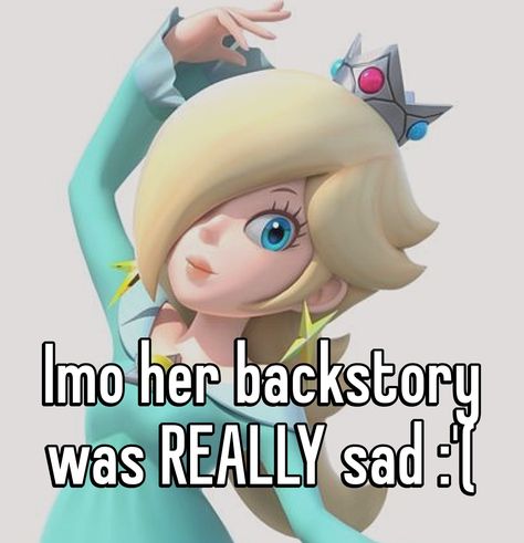 Got me sobbing when i researched 😭👍 #nintendo #supermario #rosalina #whisper Rosalina Backstory, Super Mario Princess Rosalina, Queen Rosalina, Rosalina Pfp, Rosalina Fanart, Pauline Mario, Mario Rosalina, Rosalina Mario, Mario Princesses