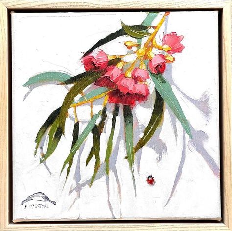 Gum Blossom, Gum Leaves, Australian Native Flowers, Australian Native Plants, Blossoms Art, Art Sites, Painted Leaves, Leaf Flowers, Flowers Nature