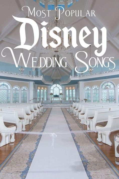 When it comes to planning a magical Disney Wedding, don't forget to think about the music. Music sets the mood and tone for the entire event. If you are some one who loves Disney you'll be glad to know that there are some great Disney wedding songs to brighten your special day! Disney Wedding Songs, Disney Wedding Decorations, Wedding Recessional Songs, Disney Wedding Dress, Disney Wedding Ideas, Disney Love Songs, Disney Wedding Invitations, Wedding Ceremony Songs, Entrance Songs