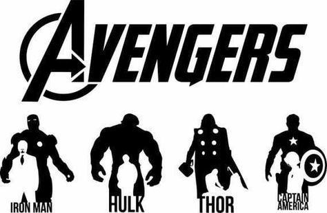 Avengers Silhouette, Avengers Printable, Hulk Svg, Avengers Svg, Marvel Svg, Superhero Svg, Baby Avengers, Avengers Logo, Idee Cricut