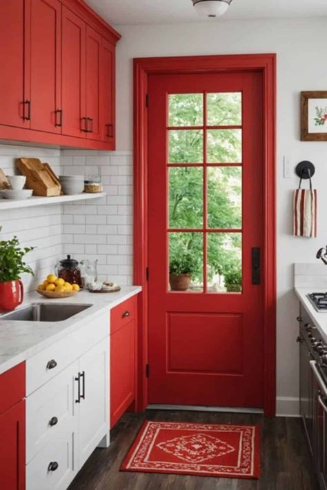 The Best Paint Colors for a Kitchen: A Guide to Cooking Up Style - West Magnolia Charm Red Kitchen Walls Paint, Kitchen Paint Ideas, Red Kitchen Walls, Renovation Planner, Paint For Kitchen Walls, Choosing Paint Colours, Best Paint, Kitchen Paint Colors, Cottage Kitchens